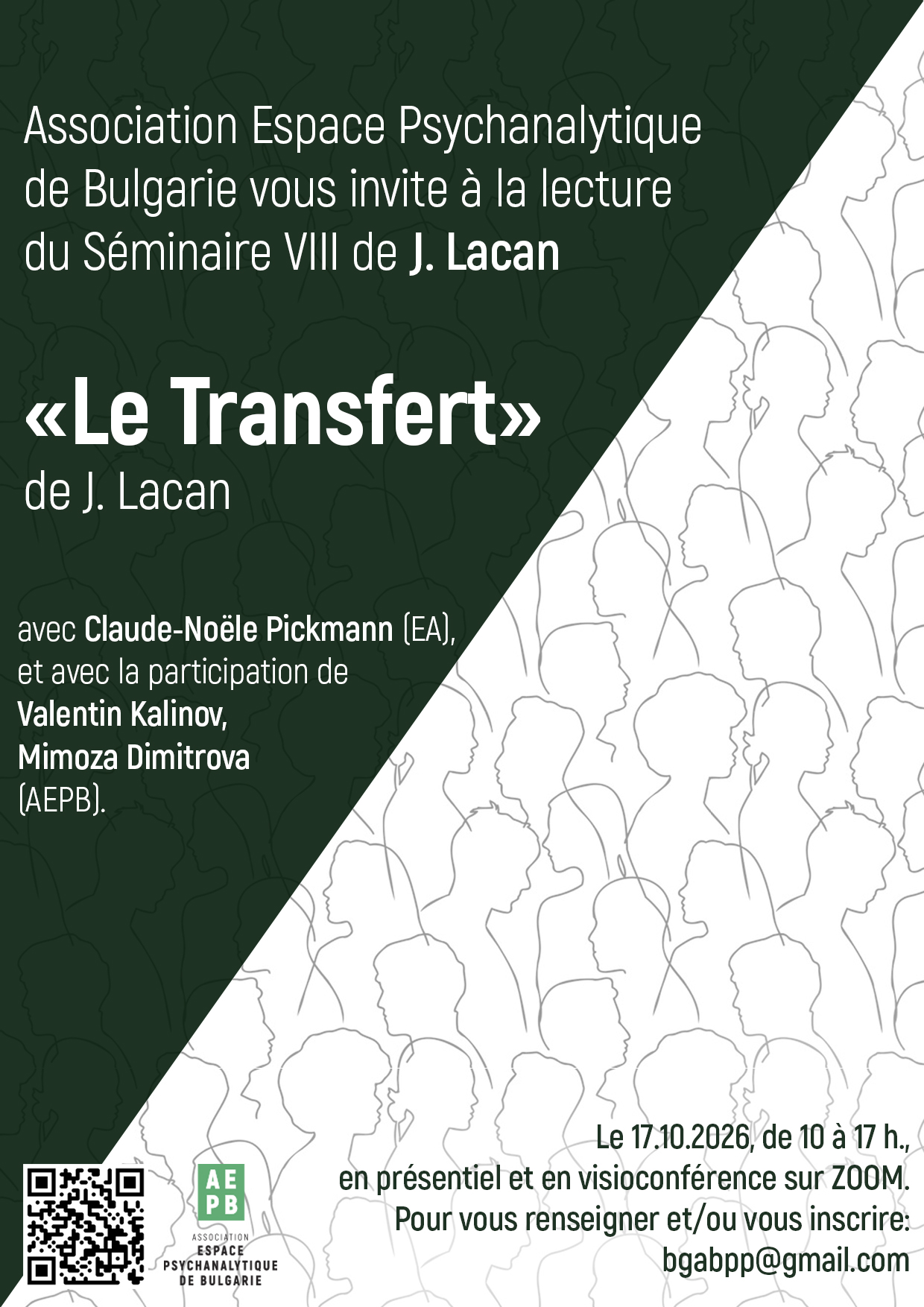 Lecture du Séminaire VIII “Le Transfert” de J. Lacan  avec Claude-Noële Pickmann (EA)